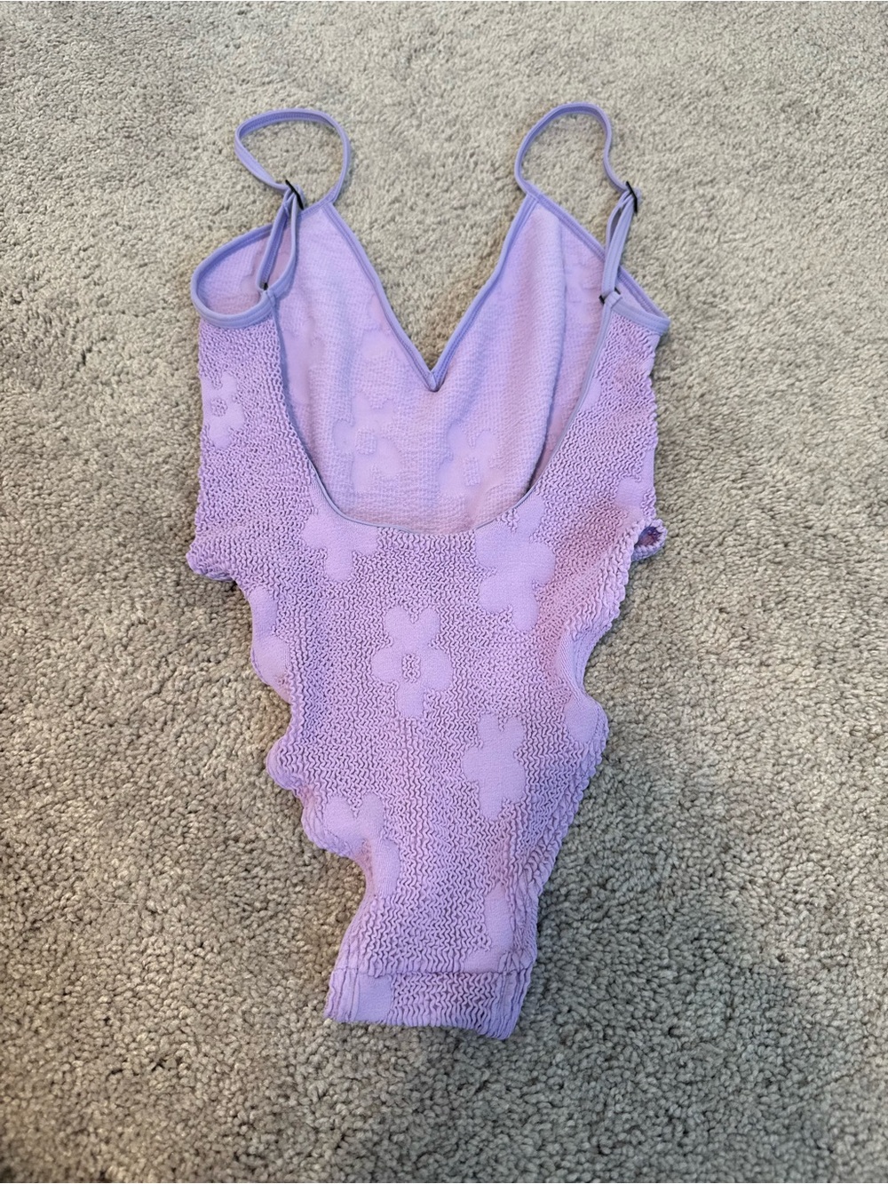 BOND EYE ELENA ONE PIECE Lilac Floral Textured One-Piece Swimsuit - Women's Swim - Picture 5 of 9